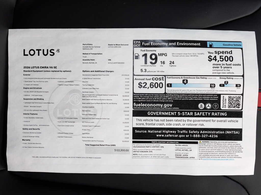 New 2026 Lotus Emira RWD image 55