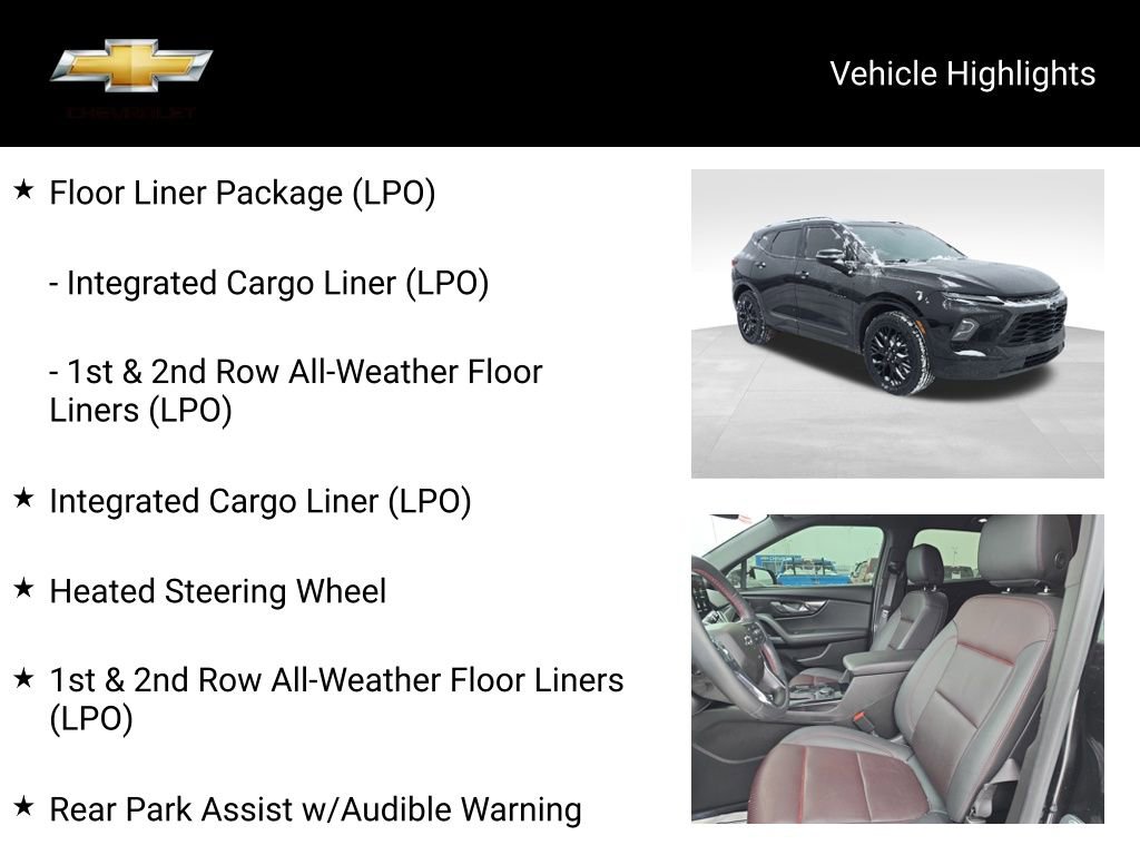 Certified 2023 Chevrolet Blazer RS w/ LPO, Floor Liner Package image 19