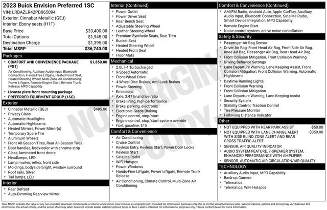 Used 2023 Buick Envision Preferred image 37