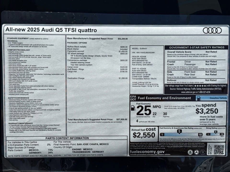 Certified 2025 Audi Q5 Premium w/ Convenience Package image 21