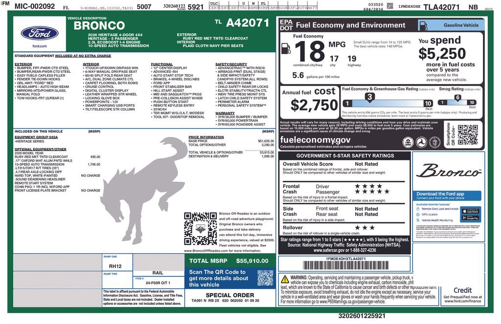 New 2026 Ford Bronco Heritage Edition image 9