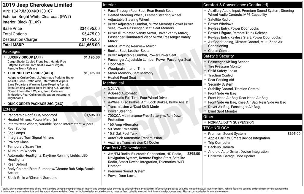 Used 2019 Jeep Cherokee Limited w/ Luxury Group image 11