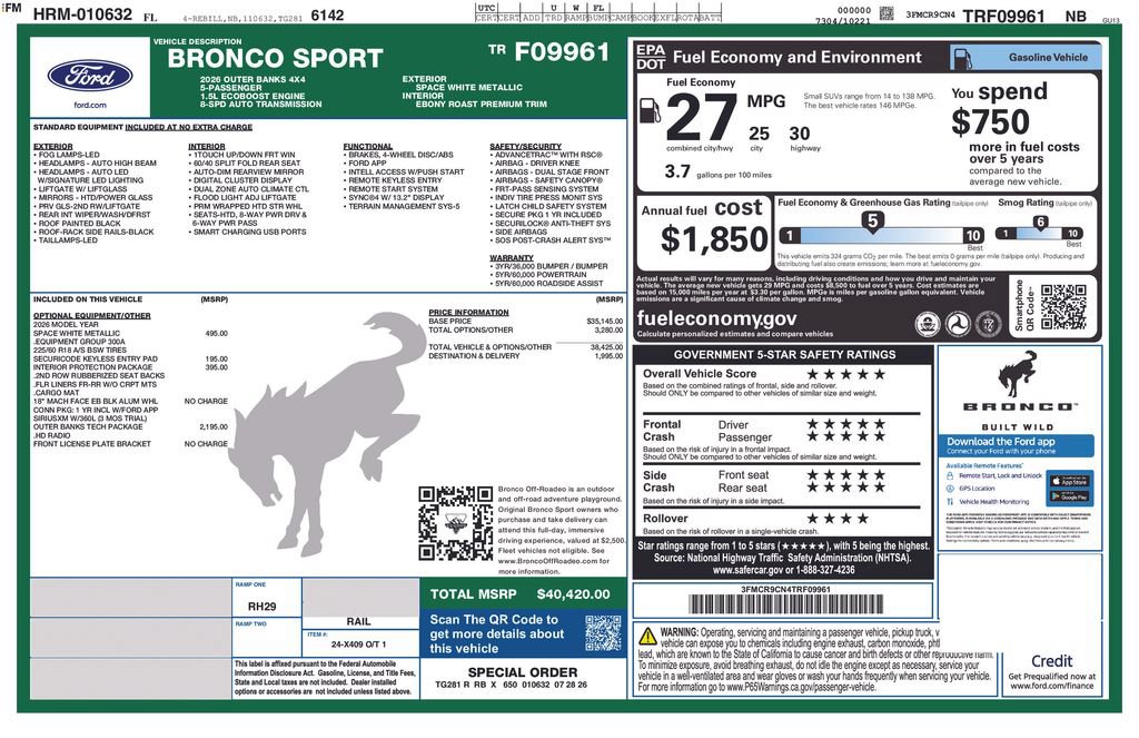 New 2026 Ford Bronco Sport Outer Banks w/ Outer Banks Tech Package+ AWD/4WD image 4