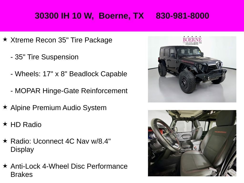 Used 2021 Jeep Wrangler Unlimited Rubicon w/ Xtreme Recon 35" Tire Package image 34