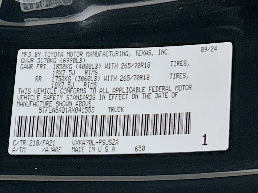 Used 2024 Toyota Tundra SR5 w/ SX Package RWD image 28