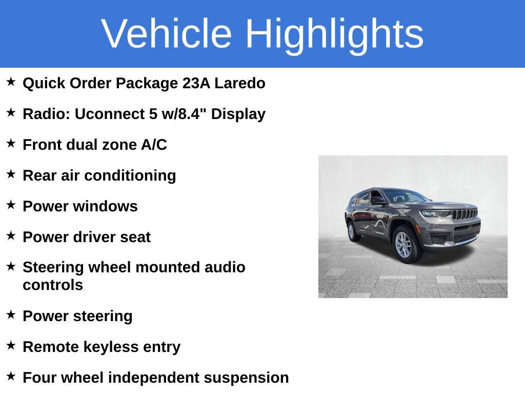 Used 2024 Jeep Grand Cherokee L Laredo RWD image 3