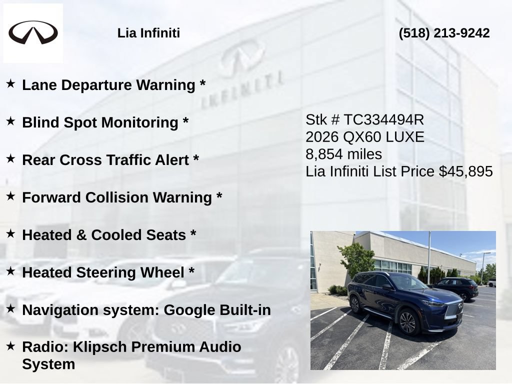 Certified 2026 INFINITI QX60 Luxe w/ Cargo Package AWD/4WD image 20