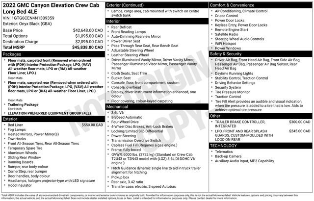 Used 2022 GMC Canyon Elevation image 18
