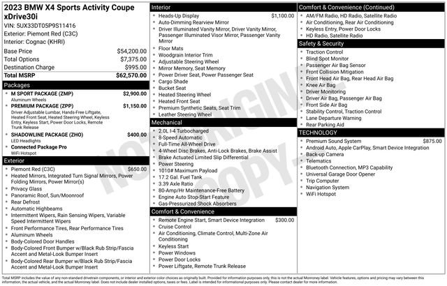 Certified 2023 BMW X4 xDrive30i w/ M Sport Package AWD/4WD image 21
