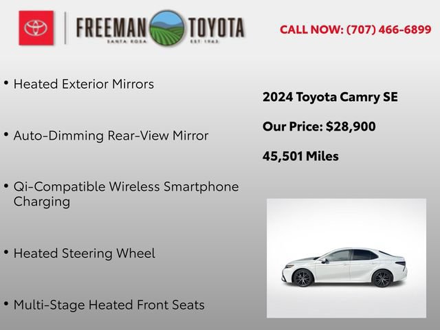 Used 2024 Toyota Camry SE w/ Cold Weather Package FWD image 11
