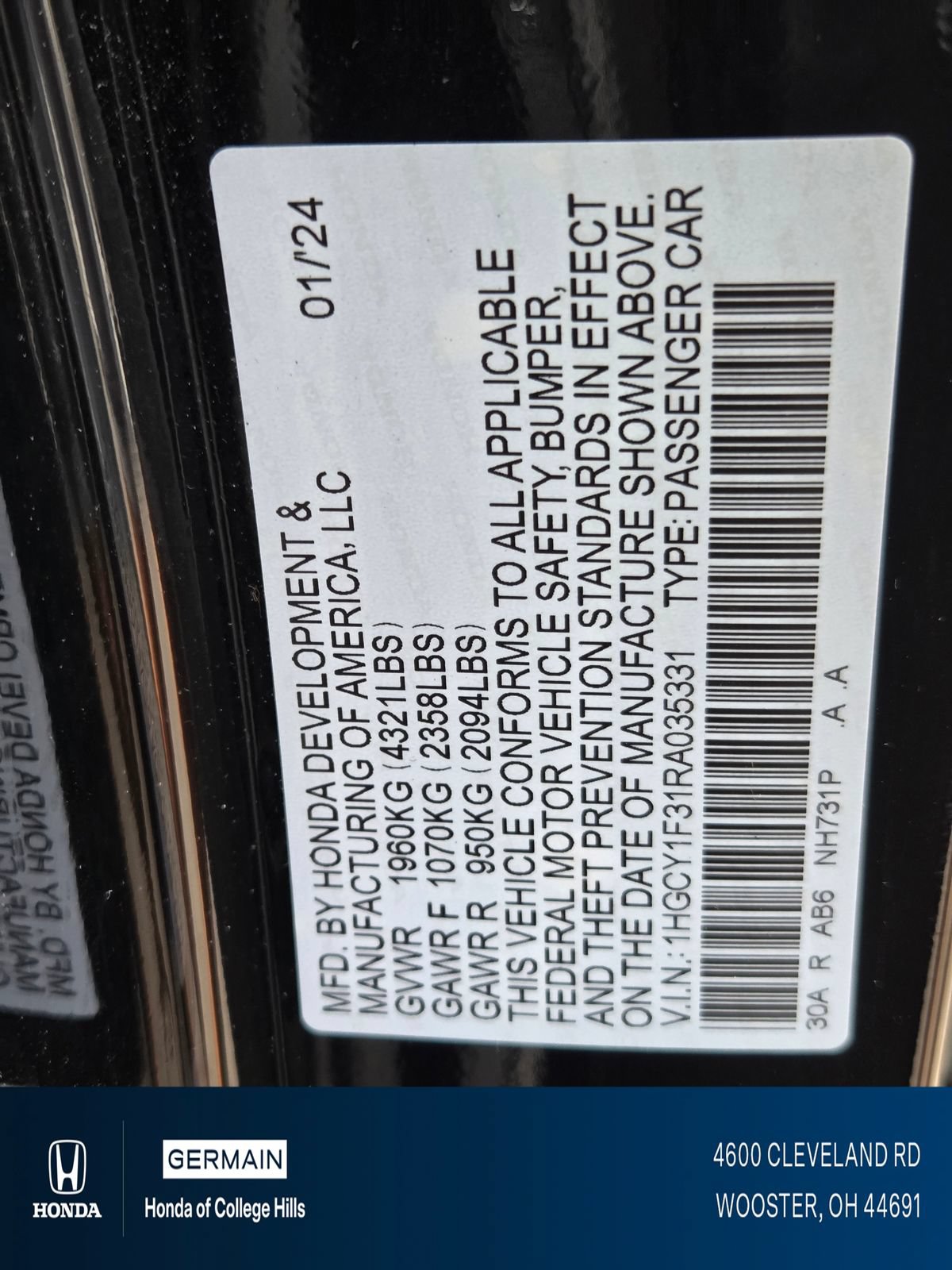 Used 2024 Honda Accord EX image 24