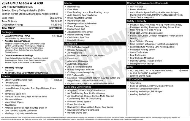 Used 2024 GMC Acadia AT4 w/ Luxury Package image 50