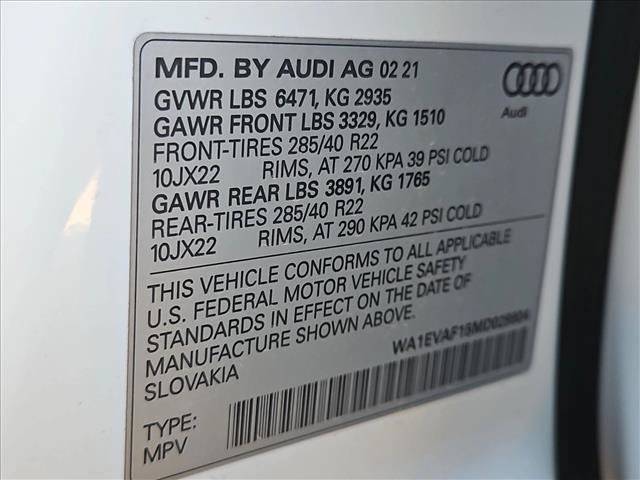 Used 2021 Audi Q8 Premium Plus w/ Premium Plus Package AWD/4WD image 18