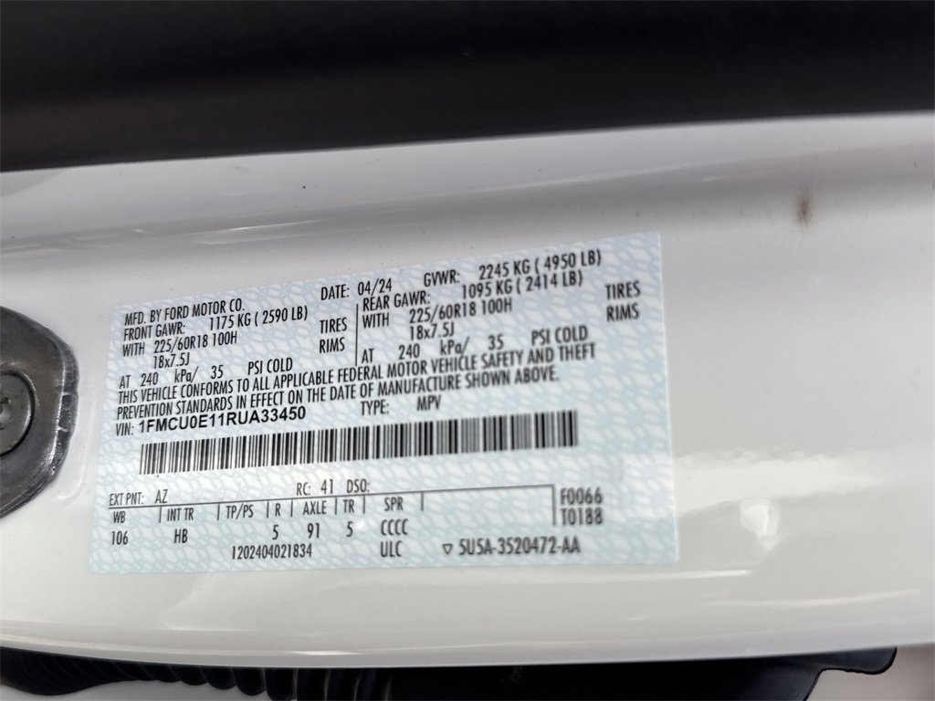 Used 2024 Ford Escape SE image 22