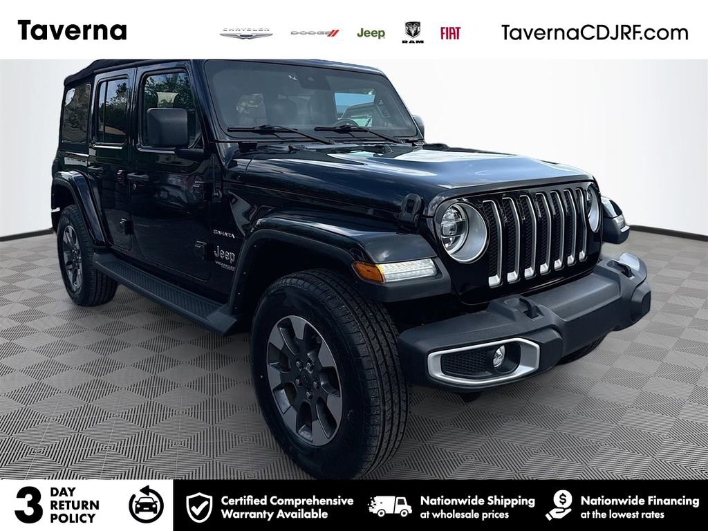 Used 2022 Jeep Wrangler Unlimited Sahara w/ LED Lighting Group AWD/4WD image 1