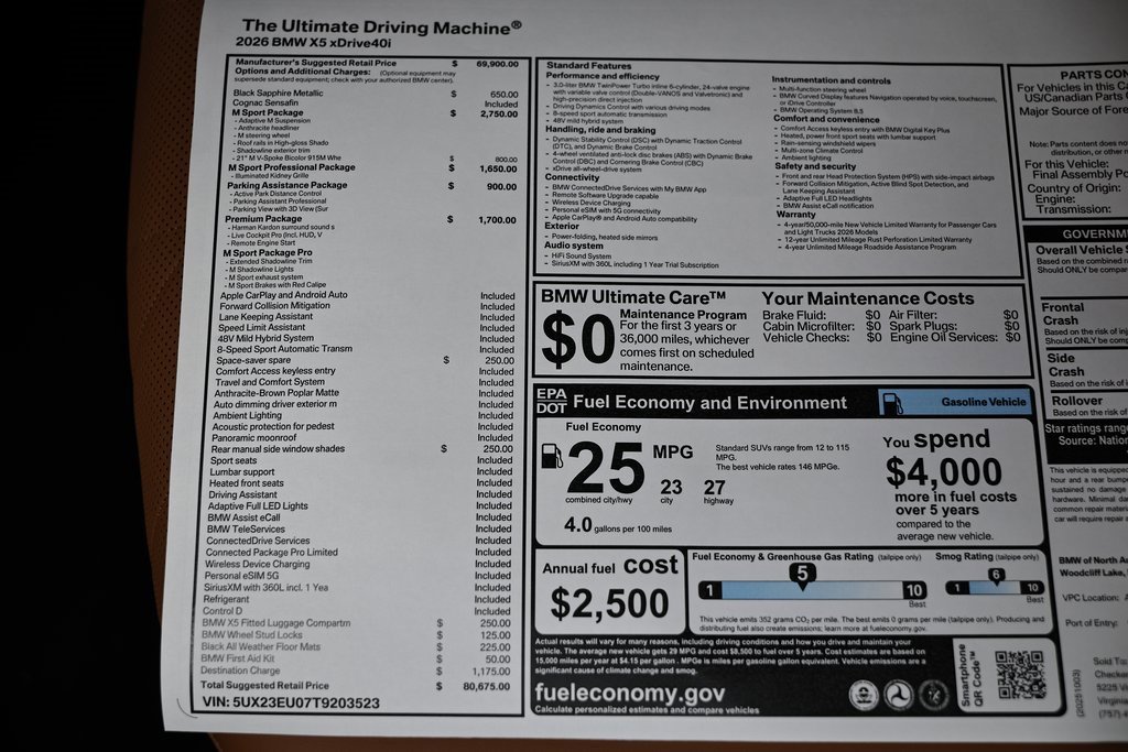 New 2026 BMW X5 xDrive40i w/ M Sport Package image 41
