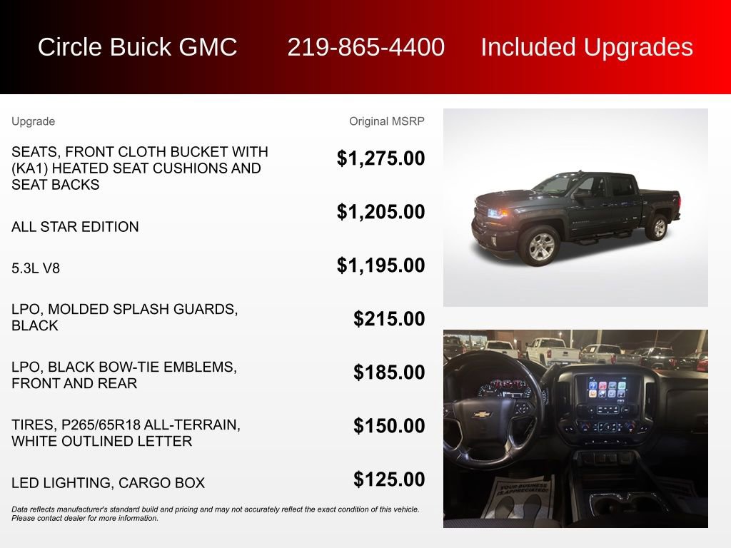 Used 2017 Chevrolet Silverado 1500 LT w/ All Star Edition image 3