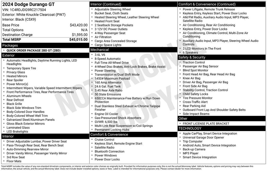 Used 2024 Dodge Durango GT AWD/4WD image 3