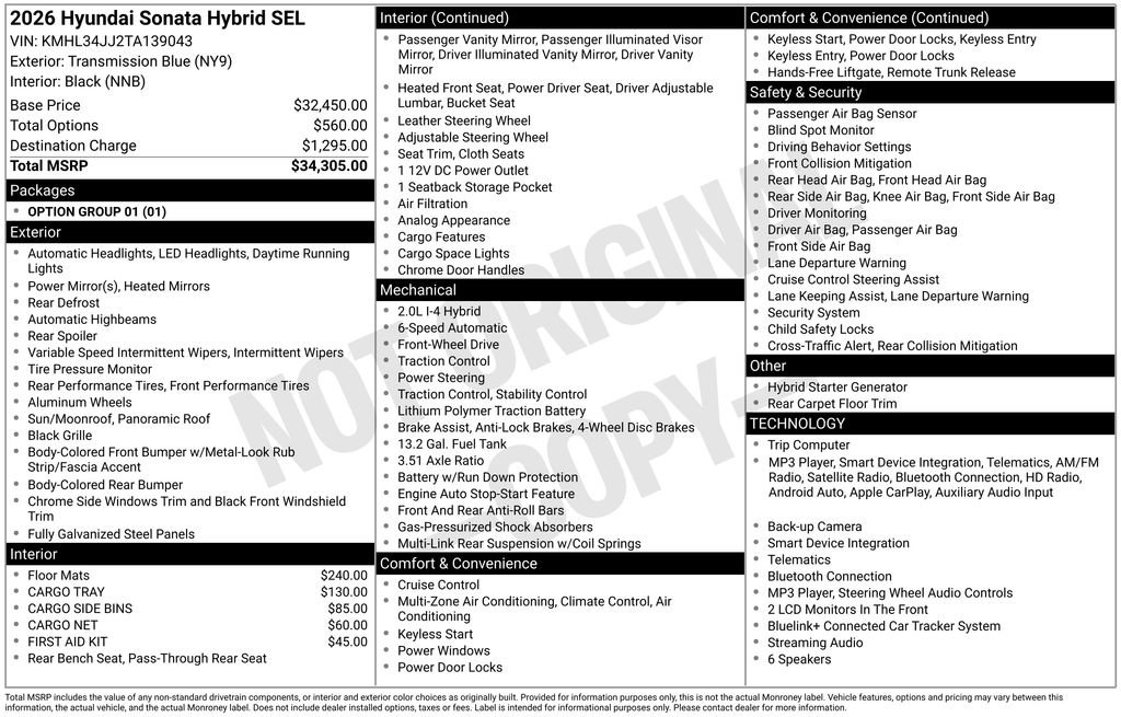 Used 2026 Hyundai Sonata SEL FWD image 36