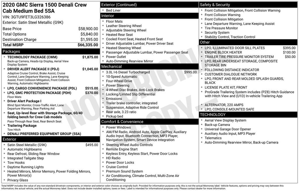 Used 2020 GMC Sierra 1500 Denali w/ Technology Package image 37