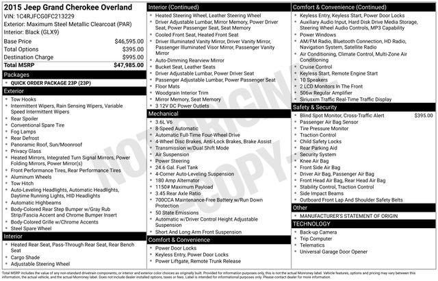 Used 2015 Jeep Grand Cherokee Overland image 5