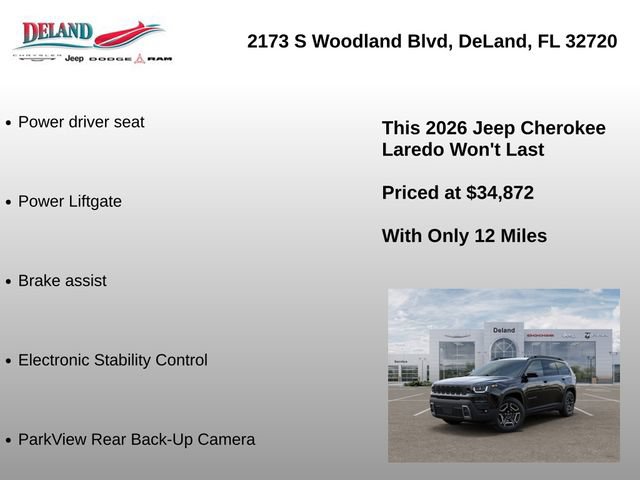 New 2026 Jeep Cherokee Laredo AWD/4WD image 9