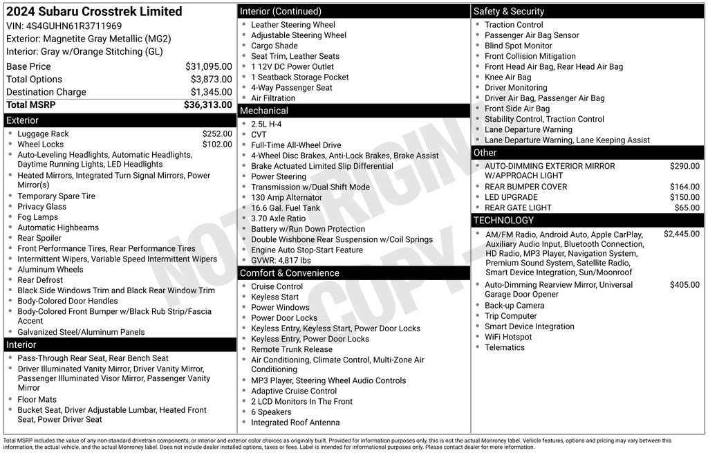 Used 2024 Subaru Crosstrek 2.5i Limited image 15