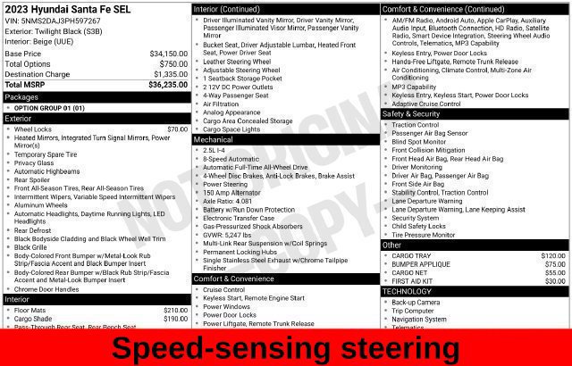Used 2023 Hyundai Santa Fe SEL AWD/4WD image 24