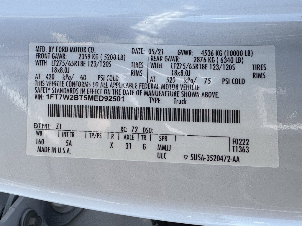 Used 2021 Ford F250 Lariat w/ Lariat Value Package image 47