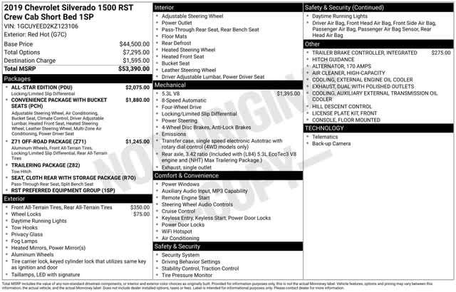 Certified 2019 Chevrolet Silverado 1500 RST w/ All-Star Edition AWD/4WD image 35