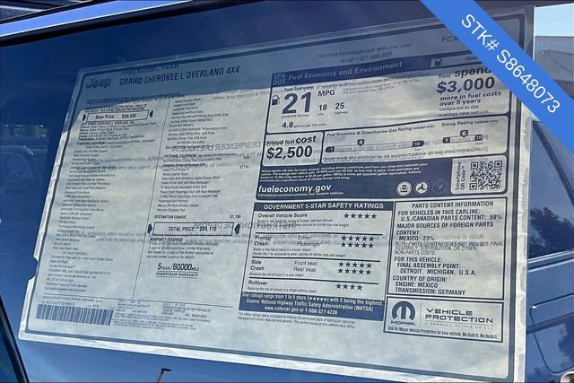 New 2025 Jeep Grand Cherokee L Overland w/ Luxury Tech Group IV image 5