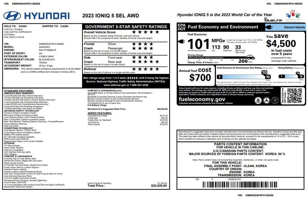 Used 2023 Hyundai Ioniq 5 SEL AWD/4WD image 3