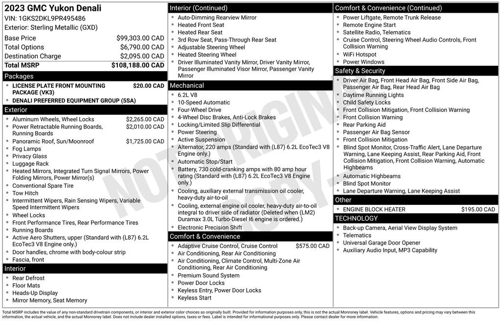 Used 2023 GMC Yukon Denali AWD/4WD image 5