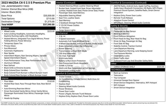 Used 2023 MAZDA CX-5 AWD 2.5 S w/ Premium Plus Pkg image 15