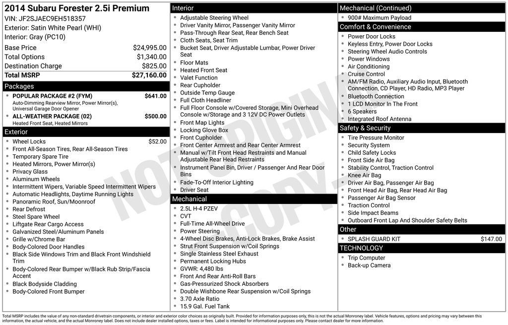 Used 2014 Subaru Forester 2.5i Premium w/ Popular Package #2 image 35