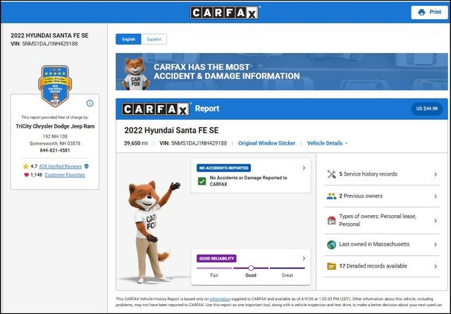 Used 2022 Hyundai Santa Fe SE image 13