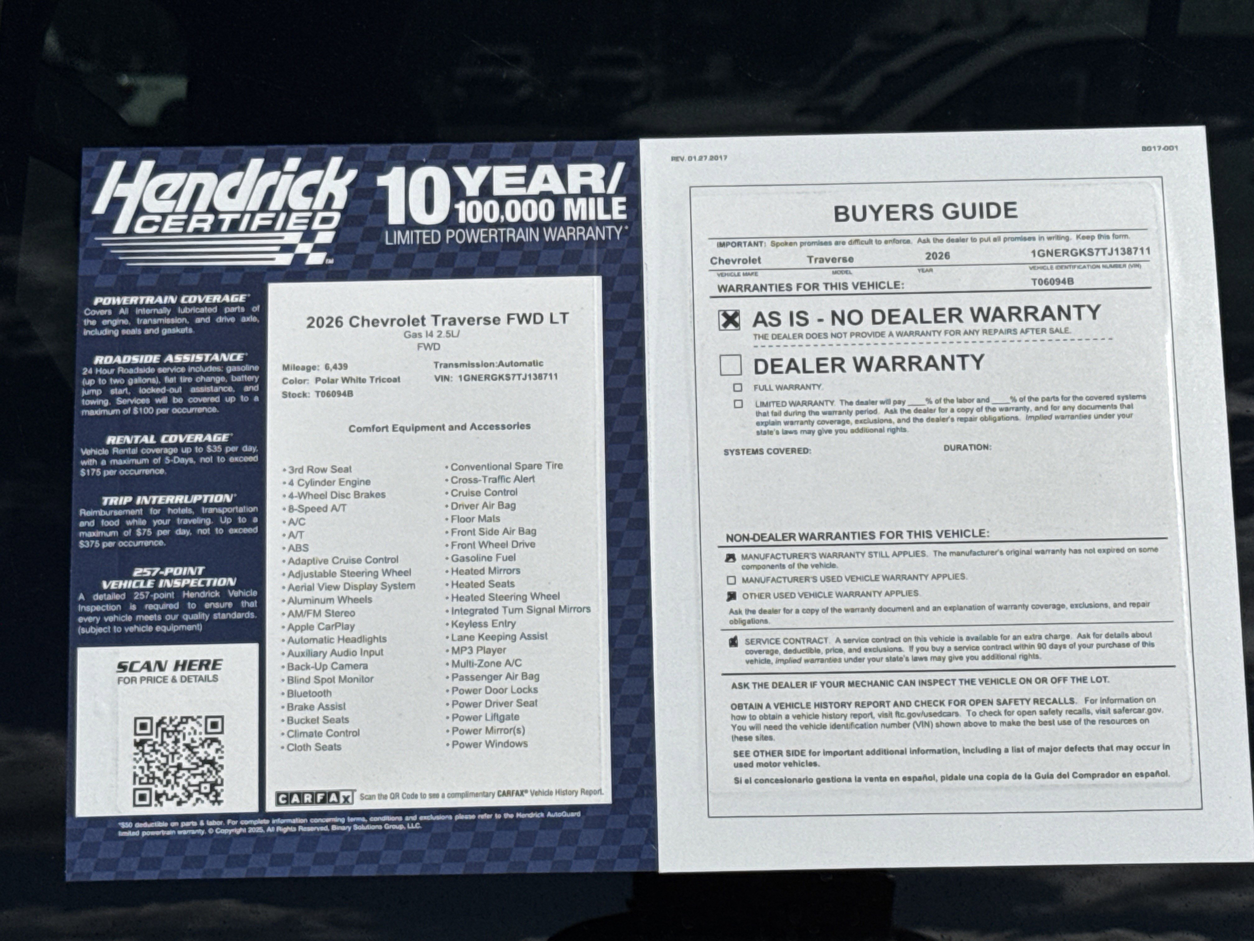 Used 2026 Chevrolet Traverse LT w/ Driver Confidence Package image 37