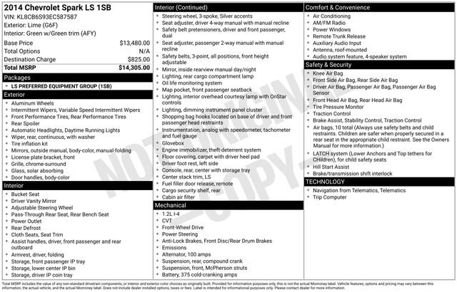 Used 2014 Chevrolet Spark LS image 25