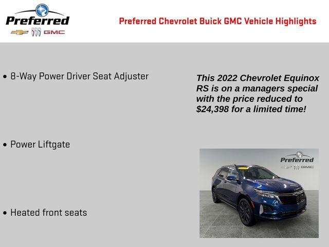 Certified 2022 Chevrolet Equinox RS AWD/4WD image 2