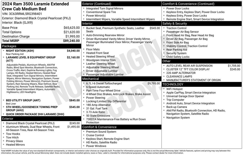 Used 2024 RAM 3500 Laramie w/ Night Edition image 6