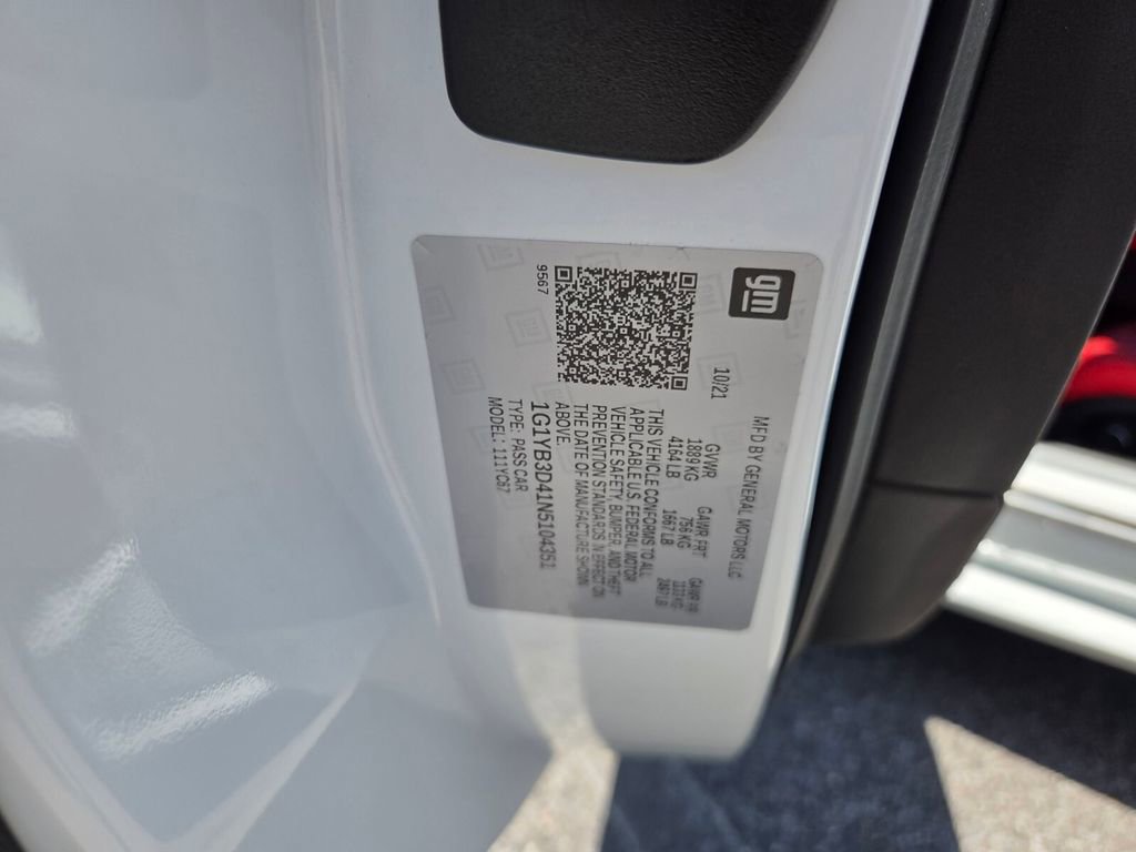 Certified 2022 Chevrolet Corvette Stingray Preferred Conv w/ Z51 Performance Package RWD image 21