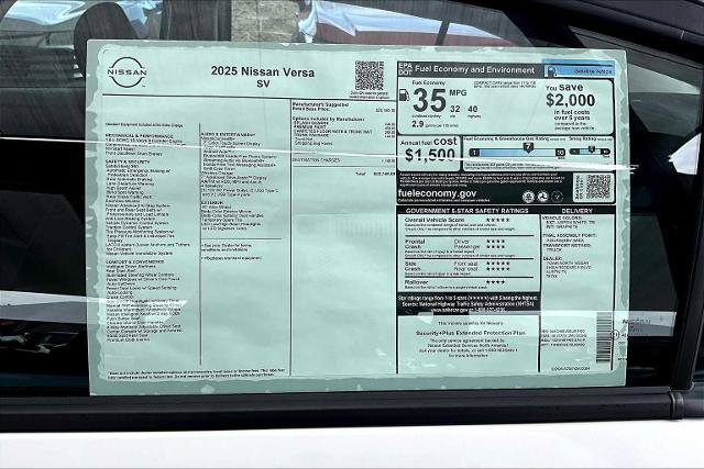 Certified 2025 Nissan Versa SV w/ Trunk Package FWD image 19