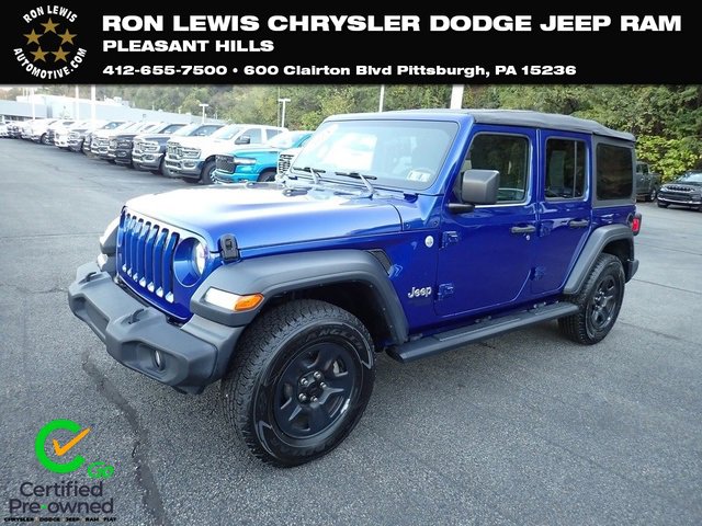 Certified 2018 Jeep Wrangler Unlimited Sport
