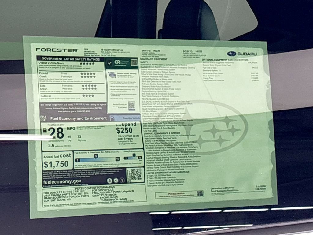 New 2026 Subaru Forester Sport image 24