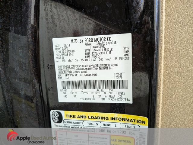 Used 2014 Ford F150 Lariat w/ Equipment Group 502A Luxury AWD/4WD image 43