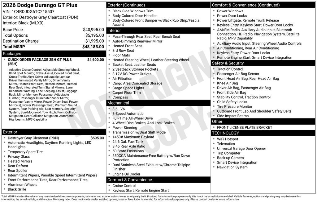 Used 2026 Dodge Durango GT AWD/4WD image 5
