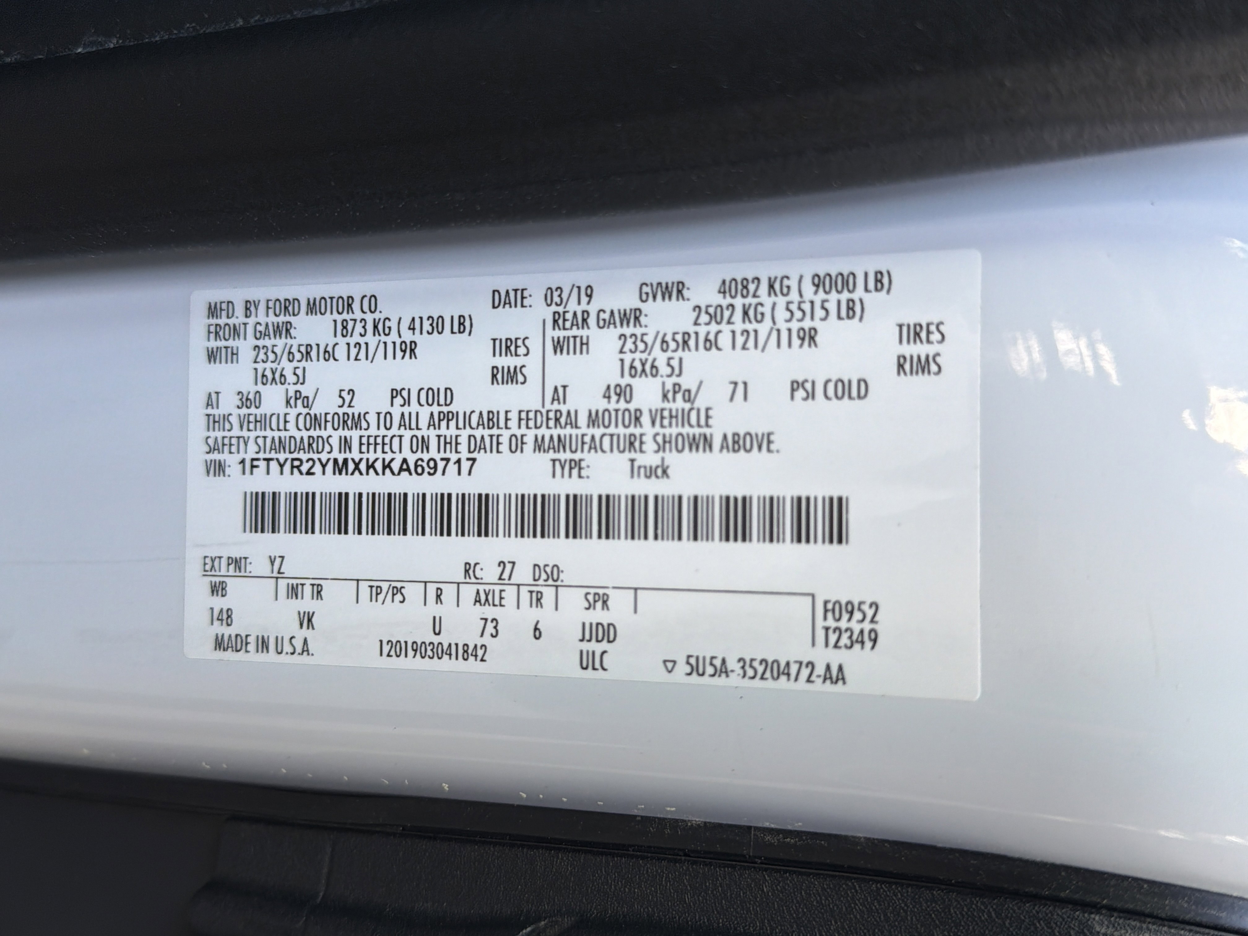 Used 2019 Ford Transit 250 148 Low Roof image 33