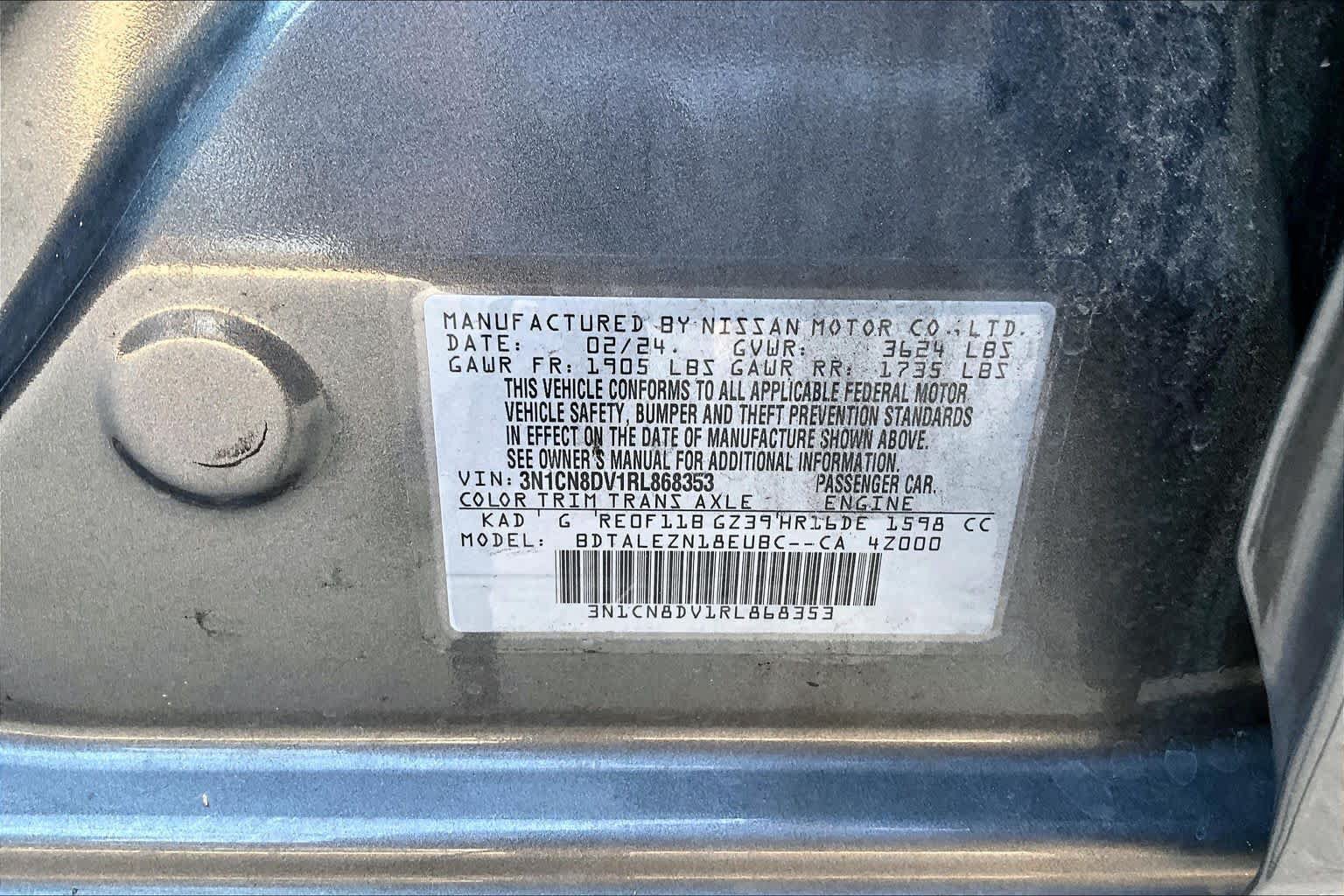 Used 2024 Nissan Versa S w/ S Plus Package FWD image 30