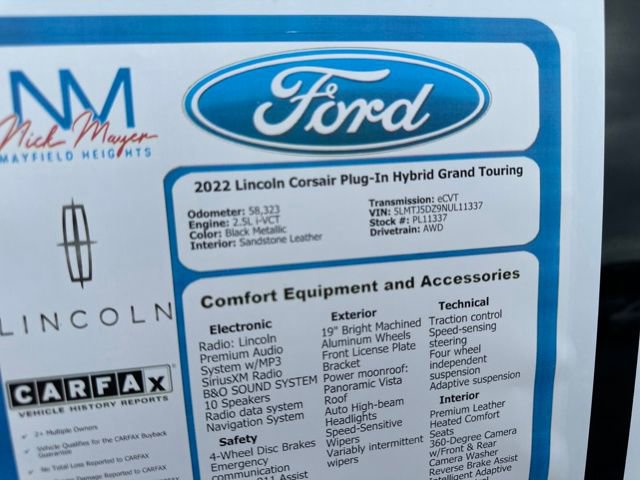 Used 2022 Lincoln Corsair Grand Touring image 41