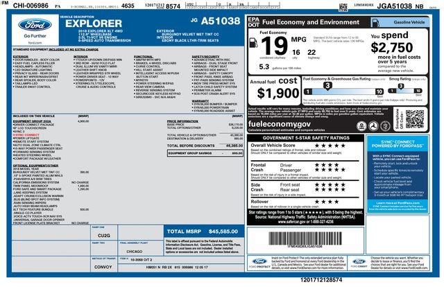 Used 2018 Ford Explorer XLT w/ Equipment Group 202A image 10